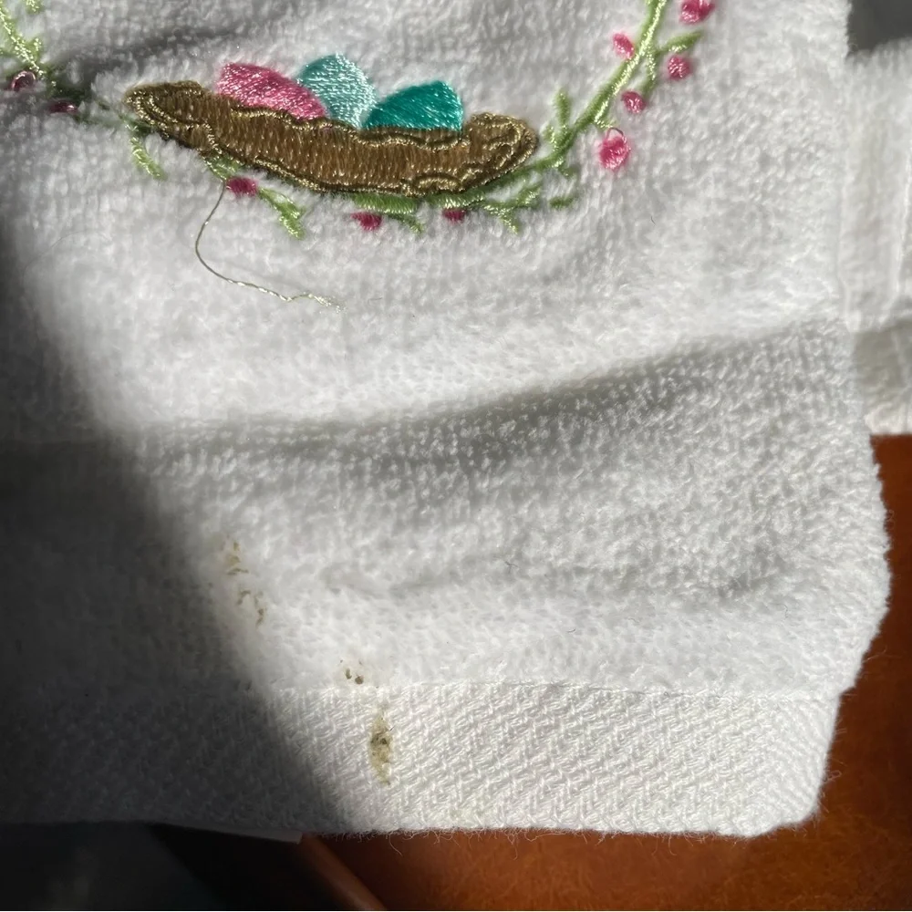 NWT “L” Set of 2 Monogrammed Spring Hand Towels